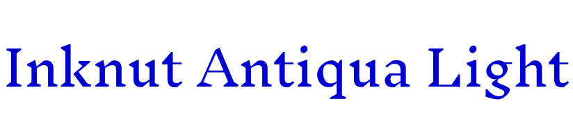 Inknut Antiqua Light шрифт